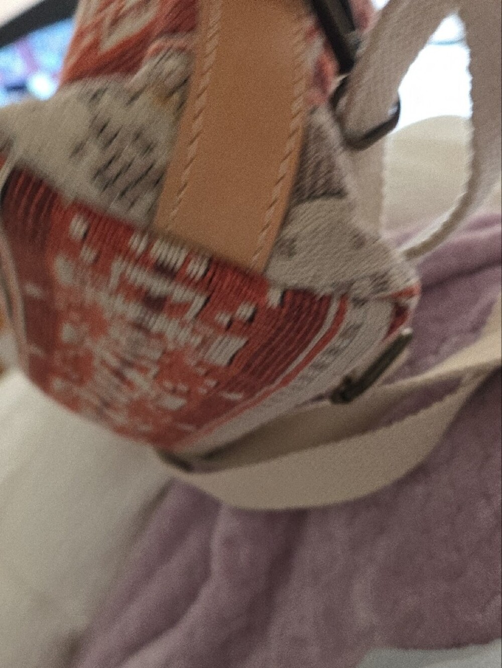 Pendleton Woven Tribal Crossbody Bag in Rust and Cream - Picture 12 of 15